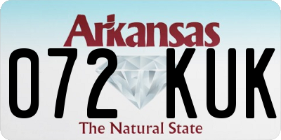 AR license plate 072KUK