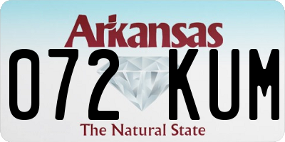 AR license plate 072KUM
