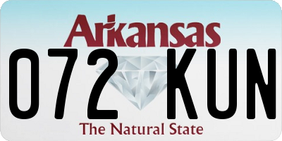 AR license plate 072KUN