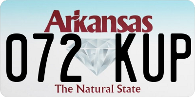 AR license plate 072KUP