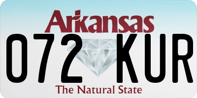 AR license plate 072KUR