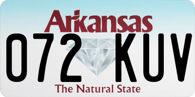 AR license plate 072KUV