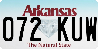 AR license plate 072KUW