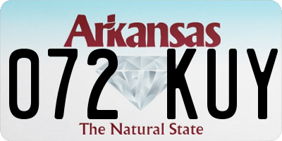 AR license plate 072KUY