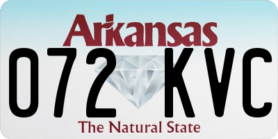 AR license plate 072KVC