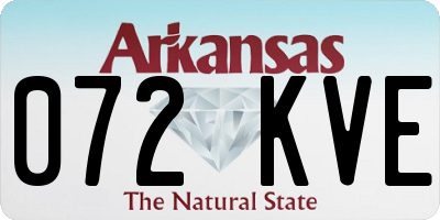 AR license plate 072KVE
