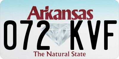 AR license plate 072KVF