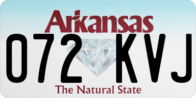 AR license plate 072KVJ
