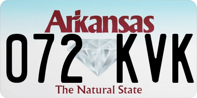 AR license plate 072KVK