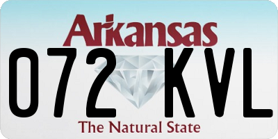 AR license plate 072KVL