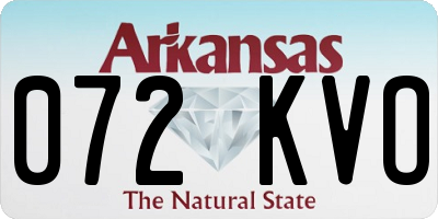 AR license plate 072KVO