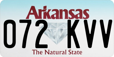 AR license plate 072KVV