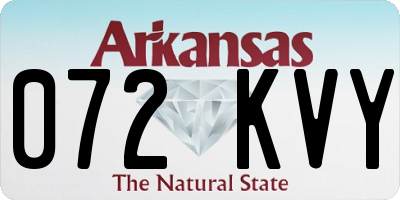 AR license plate 072KVY
