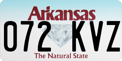 AR license plate 072KVZ