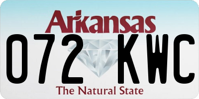 AR license plate 072KWC