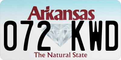 AR license plate 072KWD