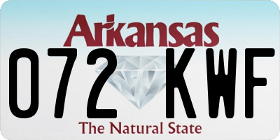 AR license plate 072KWF