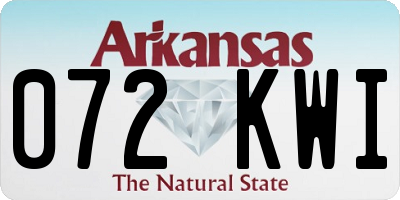 AR license plate 072KWI