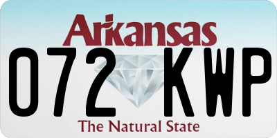 AR license plate 072KWP