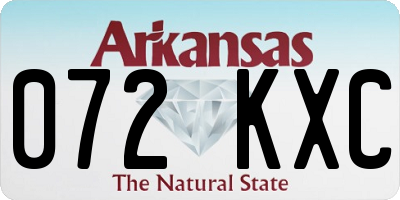 AR license plate 072KXC