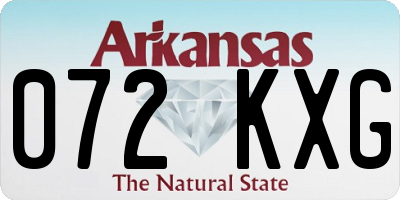 AR license plate 072KXG