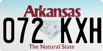 AR license plate 072KXH
