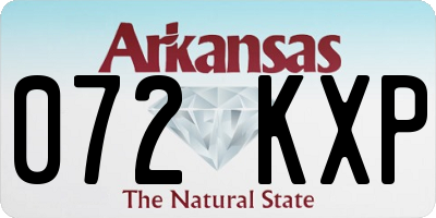 AR license plate 072KXP