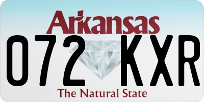 AR license plate 072KXR