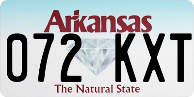 AR license plate 072KXT