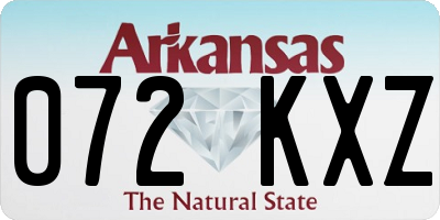 AR license plate 072KXZ
