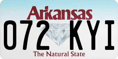 AR license plate 072KYI