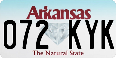 AR license plate 072KYK