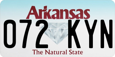AR license plate 072KYN