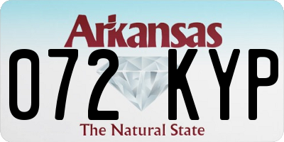 AR license plate 072KYP