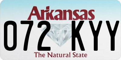 AR license plate 072KYY