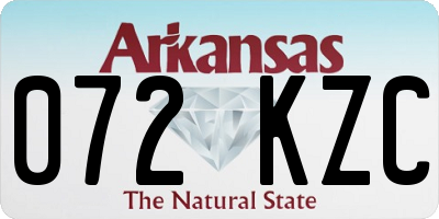AR license plate 072KZC