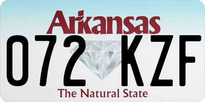 AR license plate 072KZF