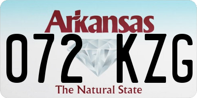 AR license plate 072KZG