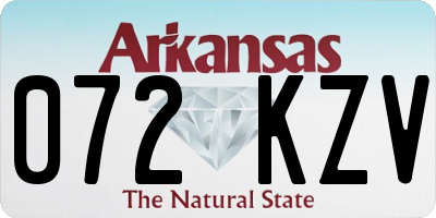AR license plate 072KZV