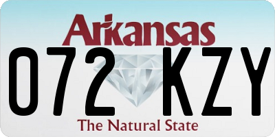 AR license plate 072KZY