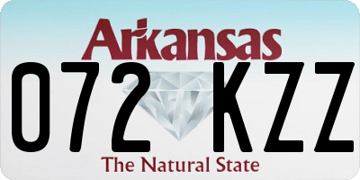 AR license plate 072KZZ
