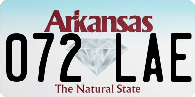 AR license plate 072LAE