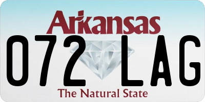 AR license plate 072LAG