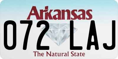 AR license plate 072LAJ