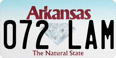 AR license plate 072LAM
