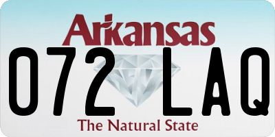 AR license plate 072LAQ