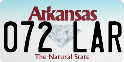 AR license plate 072LAR