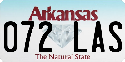 AR license plate 072LAS