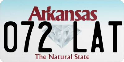 AR license plate 072LAT