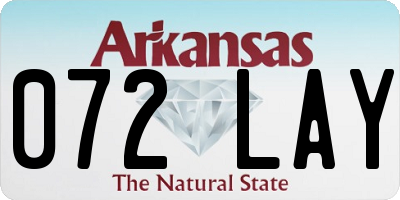AR license plate 072LAY
